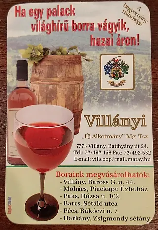 Villányi kártyanaptár 2003-ból