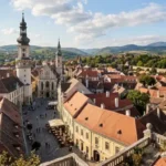 Sopron belváros látképe