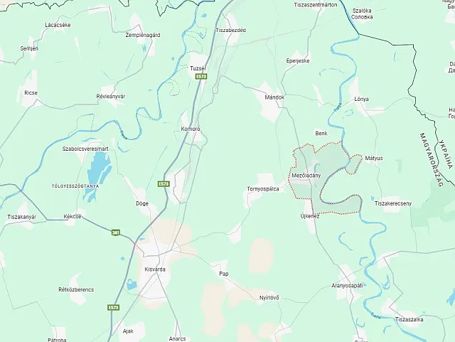 A Felső-Tisza térség a Google Mapson